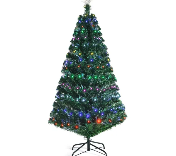 COSTWAY Sapin Et Accessoire^ Arbre De Noël Led 210 Cm Artificiel Sapin Clairage Multicolore