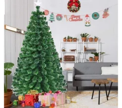 COSTWAY Sapin Et Accessoire^ Arbre De Noël Led 210 Cm Artificiel Sapin Clairage Multicolore