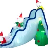 Hot COSTWAY Décoration De Toboggan Gonflable D'Ours Polaire De 200 Cm, Décoration De Noël Avec Lumieres Led
