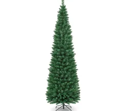 COSTWAY Sapin Et Accessoire^ Sapin De Noël 210 Cm 700 Branches Arbre De Noël Artificiel Avec Support En Metal Solide