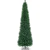 COSTWAY Sapin Et Accessoire^ Sapin De Noël 240 Cm 1000 Branches Arbre De Noël Artificiel Avec Support En Metal