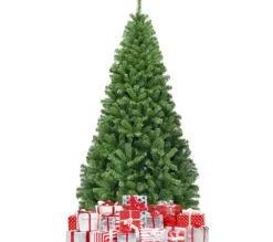 COSTWAY Sapin Et Accessoire^ Sapin De Noël Artificiel 180 Cm, Aiguilles En Pvc Avec 1000 Branches Pied Metallique Solide