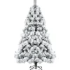 COSTWAY Sapin Et Accessoire^ Sapin De Noël Artificiel De 180 Cm Articule Avec 568 Rameaux En Pvc Aiguilles De Pin Pietement Metal