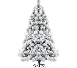 COSTWAY Sapin Et Accessoire^ Sapin De Noël Artificiel De 180 Cm Articule Avec 568 Rameaux En Pvc Aiguilles De Pin Pietement Metal
