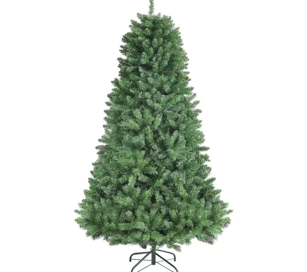COSTWAY Sapin Et Accessoire^ Sapin De Noël Artificiel 180 Cm Avec 1130 Rameaux Denses Support Metallique Pliable Charnieres