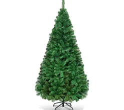 COSTWAY Sapin Et Accessoire^ Sapin De Noël Artificiel Pour Décoration De Noël Materiau Pvc Avec Pied En Metal 150Cm