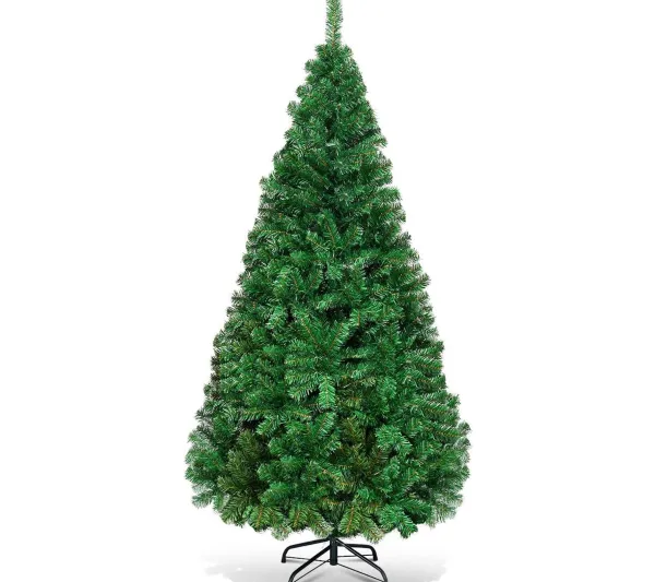 COSTWAY Sapin Et Accessoire^ Sapin De Noël Artificiel Pour Décoration De Noël Materiau Pvc Avec Pied En Metal 150Cm