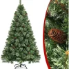COSTWAY Sapin Et Accessoire^ Sapin De Noël Artificiel Charniere En Aiguilles De Pin De 180 Cm, Pour Maison Ou Bureau