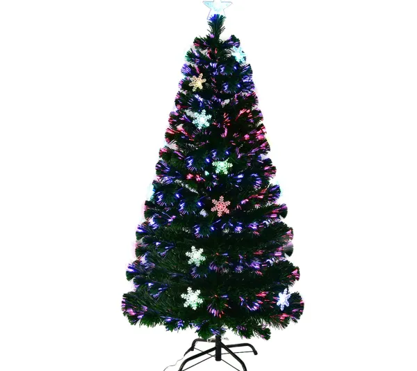 COSTWAY Sapin Et Accessoire^ Sapin De Noël Artificiel Led 210 Cm Avec Lumieres Led