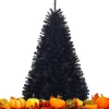 COSTWAY Sapin Et Accessoire^ Sapin De Noël Artificiel 180 Cm Avec 1036 Branches Aiguilles En Pvc Avec Support En Metal Pliable