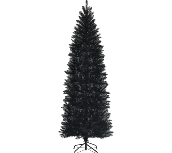 COSTWAY Sapin Et Accessoire^ Sapin De Noël Artificiel Halloween 210 Cm Feuilles De Pvc 995 Branches