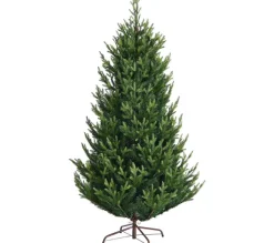 COSTWAY Sapin Et Accessoire^ Sapin De Noël Artificiel 180 Cm Avec 2 Types De Branches 718 Rameaux Realistes En Pvc Et Pe Charnier