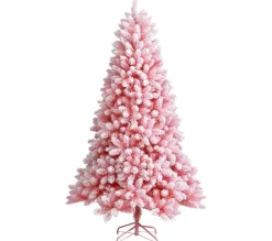 COSTWAY Sapin Et Accessoire^ Sapin De Noël Floque Artificiel 180 Cm Avec 920 Rameaux Pvc Support Metallique Pliable Couleur