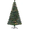 COSTWAY Sapin Et Accessoire^ Sapin De Noël Led 180 Cm Avec 230 Lumieres 8 Modes D Lluminations Fibre Optique Pre-Eclaire