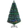 COSTWAY Sapin Et Accessoire^ Sapin De Noël/Arbre De Noël Led 150 Cm Artificiel Sapin Clairage Multicolore