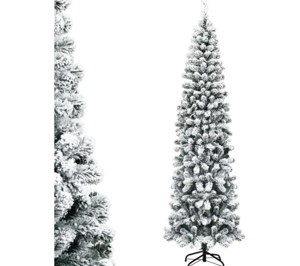 COSTWAY Sapin Et Accessoire^ Sapin De Noël/Arbre De Noël Artificiel Flocons De Neige 230 Cm, 641 Branches, Avec Aiguilles