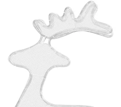Online * Décoration De Noël De Renne Avec Maille 306 Led 60X24X89 Cm