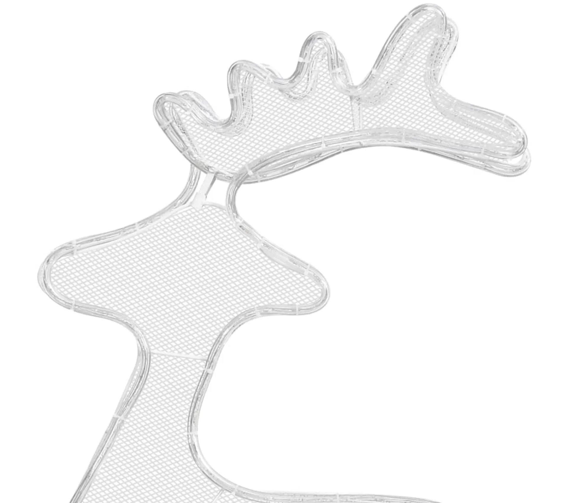 Online * Décoration De Noël De Renne Avec Maille 306 Led 60X24X89 Cm