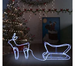 New * Décoration De Noël D'Exterieur Renne Et Traineau 252 Led