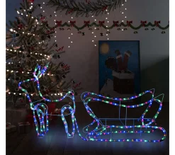 Online * Décoration De Noël D'Exterieur Renne Et Traineau 252 Led