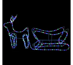 Online * Décoration De Noël D'Exterieur Renne Et Traineau 252 Led