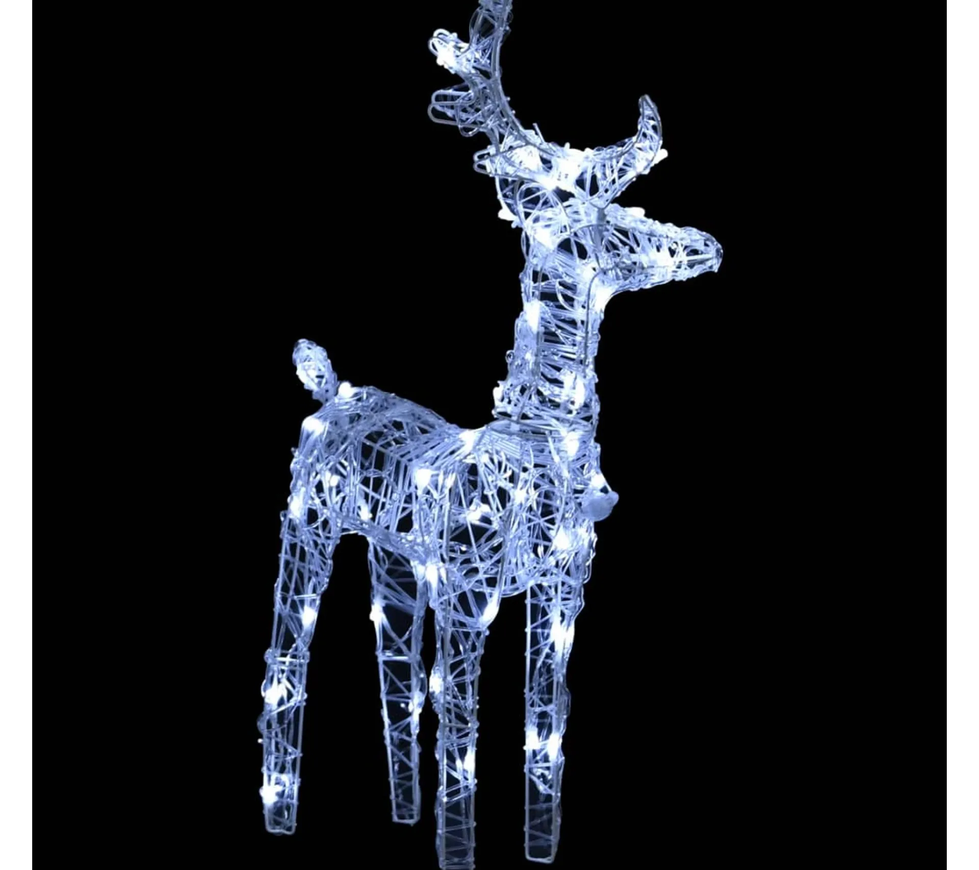 Best Sale * Décoration De Noël Rennes Et Traineau 240 Led Acrylique