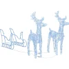 Online * Décoration De Noël Rennes Et Traineau 160 Led 130 Cm Acrylique