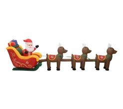 Best Sale * Décoration Gonflable De Pere Noël Et De Rennes Led 490 Cm