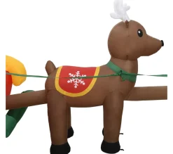 Best Sale * Décoration Gonflable De Pere Noël Et De Rennes Led 490 Cm
