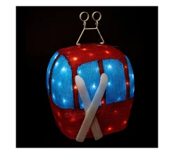 Online * Décoration Lumineuse "Cabine" 25Cm Rouge Et Bleu