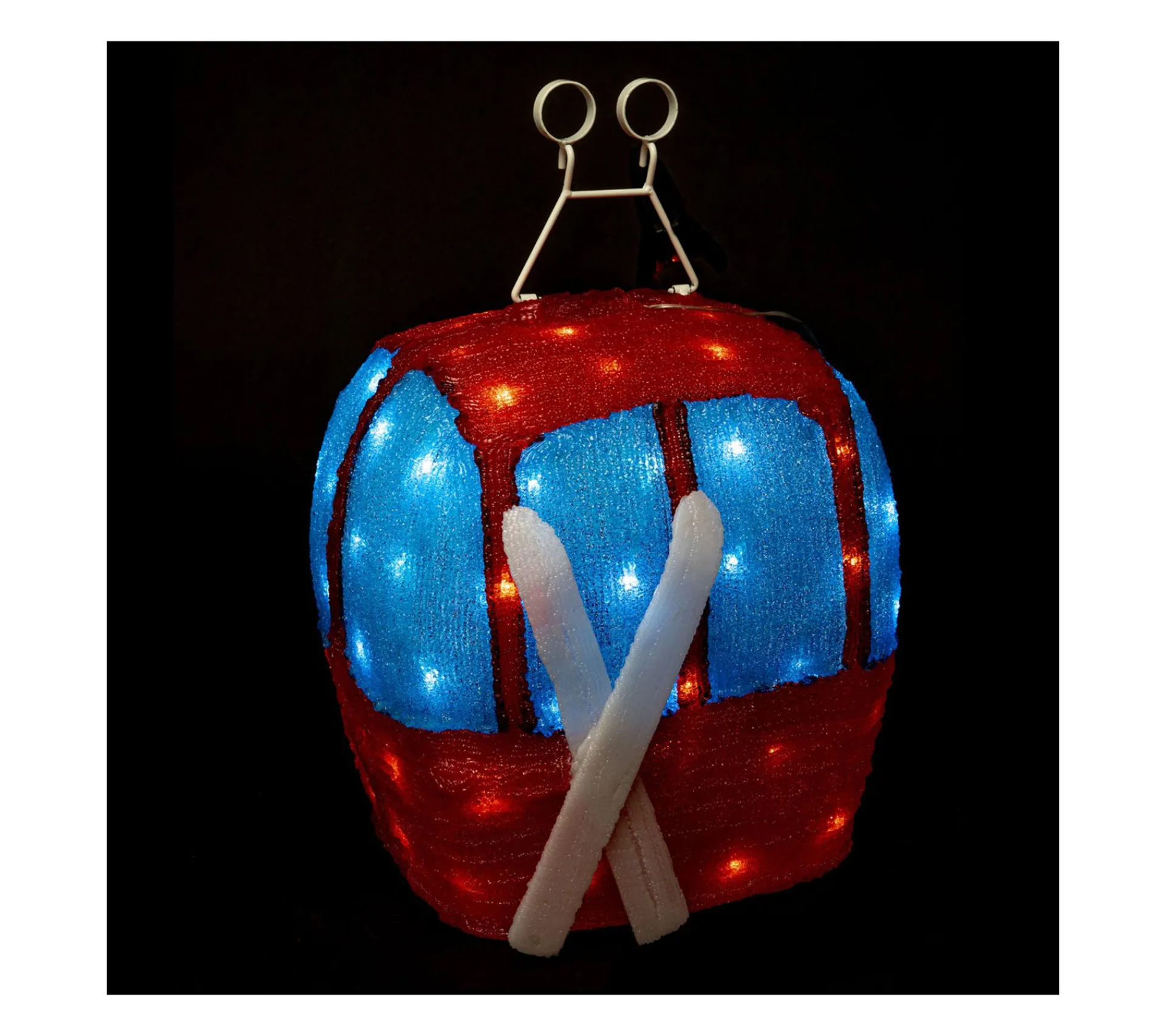 Online * Décoration Lumineuse "Cabine" 25Cm Rouge Et Bleu