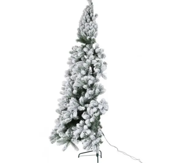 * Sapin Et Accessoire^Demi Sapin De Noël Led "Enneige" 225Cm Vert Et Blanc