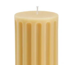 New 3DO Bougie Colonne H. 15 Cm Urania Jaune