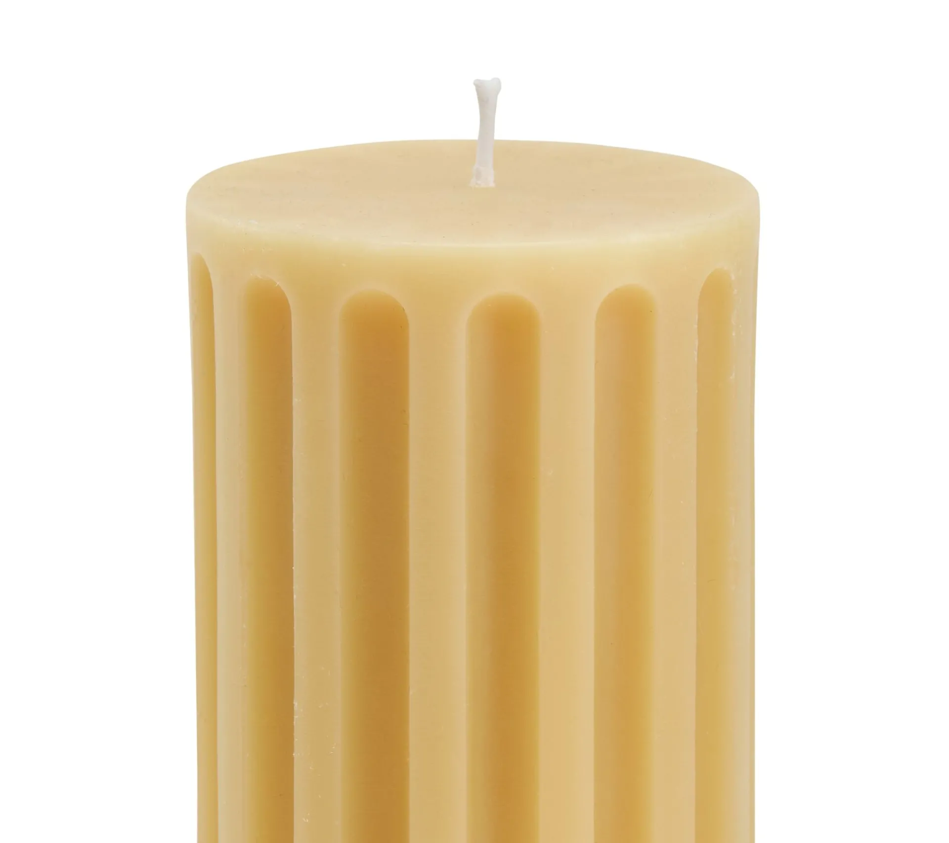 New 3DO Bougie Colonne H. 15 Cm Urania Jaune