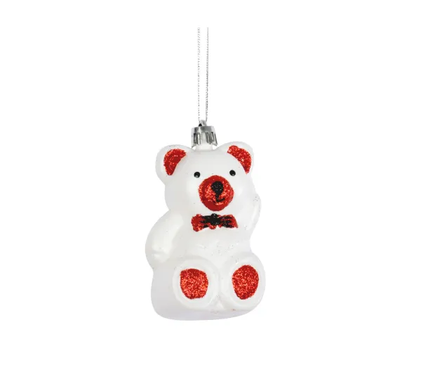 DOUCEUR D'INTERIEUR Guirlande Et Boule De Sapin^Douceur D'Interieur 1 Boule De Noël Ourson Blanc