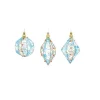 DOUCEUR D'INTERIEUR Guirlande Et Boule De Sapin^Douceur D'Interieur 3 Boules En Metal Et Velours Bleu Et Rouge