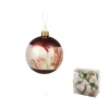 DOUCEUR D'INTERIEUR Guirlande Et Boule De Sapin^Douceur D'Interieur 4 Boules Pere Noël Rouge