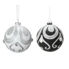 DOUCEUR D'INTERIEUR Guirlande Et Boule De Sapin^Douceur D'Interieur 2 Boules Blanche Et Noir De Noël