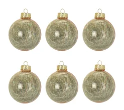 DOUCEUR D'INTERIEUR Guirlande Et Boule De Sapin^Douceur D'Interieur 6 Boules De Noël Cheveux D'Anges Or