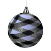 DOUCEUR D'INTERIEUR Guirlande Et Boule De Sapin^Douceur D'Interieur 1 Boule Blanche Argent Et Noir De Noël