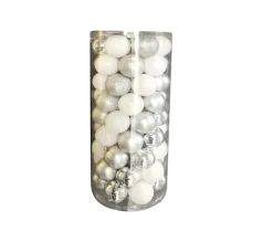 DOUCEUR D'INTERIEUR Guirlande Et Boule De Sapin^Douceur D'Interieur Kit De 63 Boules De Noël Argent