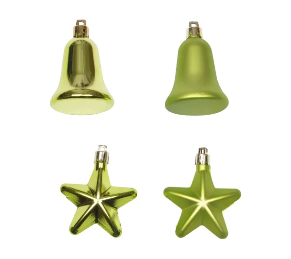 DOUCEUR D'INTERIEUR Guirlande Et Boule De Sapin^Douceur D'Interieur Set De 4 Décorations De Noël Cloches Et Etoiles Vert