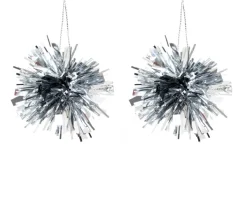 DOUCEUR D'INTERIEUR Guirlande Et Boule De Sapin^Douceur D'Interieur Set De 2 Pompons De Noël Argent