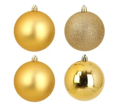 DOUCEUR D'INTERIEUR Guirlande Et Boule De Sapin^Douceur D'Interieur Set De 4 Boules Noël Dore 8 Cm