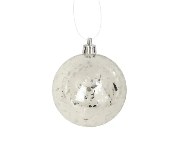DOUCEUR D'INTERIEUR Guirlande Et Boule De Sapin^Douceur D'Interieur Set De 4 Boules Argent 8 Cm