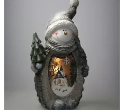 Fashion ECD GERMANY Bonhomme De Neige Déco Led Figurine De Décoration Pour Noël Ornement De Table