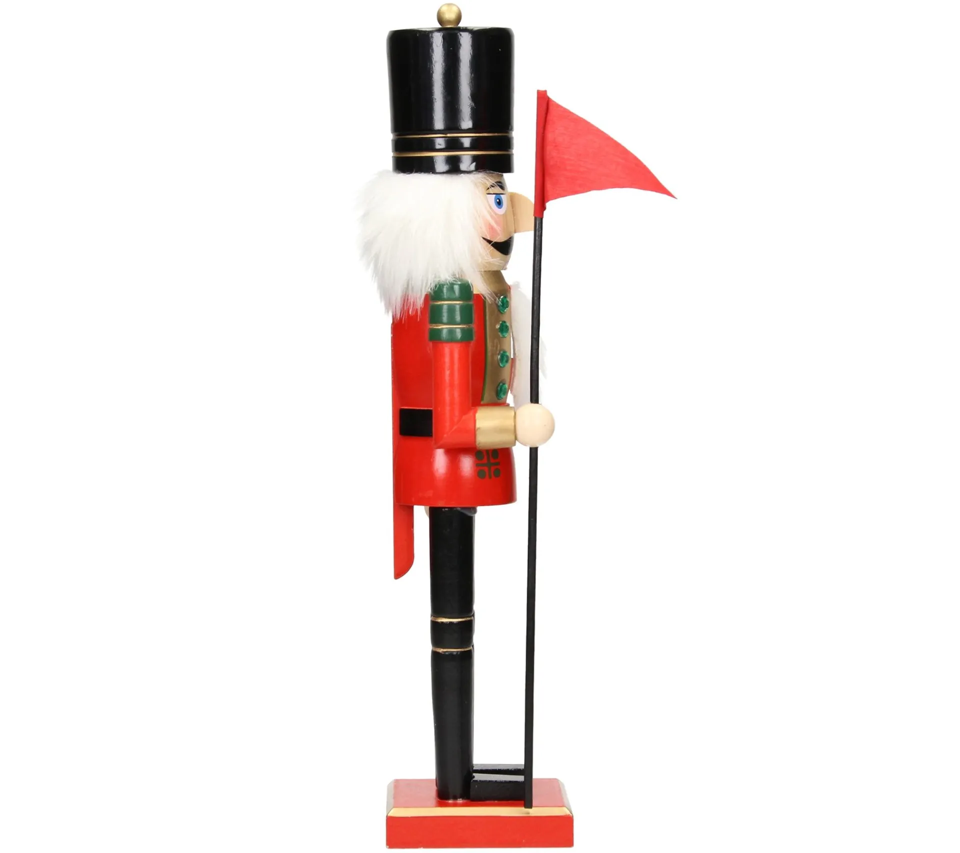 Discount ECD GERMANY Casse-Noisette Soldat En Bois Décoration De Noël Traditionnel Chapeau Noir 38 Cm