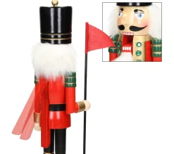 Discount ECD GERMANY Casse-Noisette Soldat En Bois Décoration De Noël Traditionnel Chapeau Noir 38 Cm