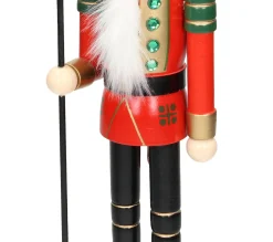 Discount ECD GERMANY Casse-Noisette Soldat En Bois Décoration De Noël Traditionnel Chapeau Noir 38 Cm