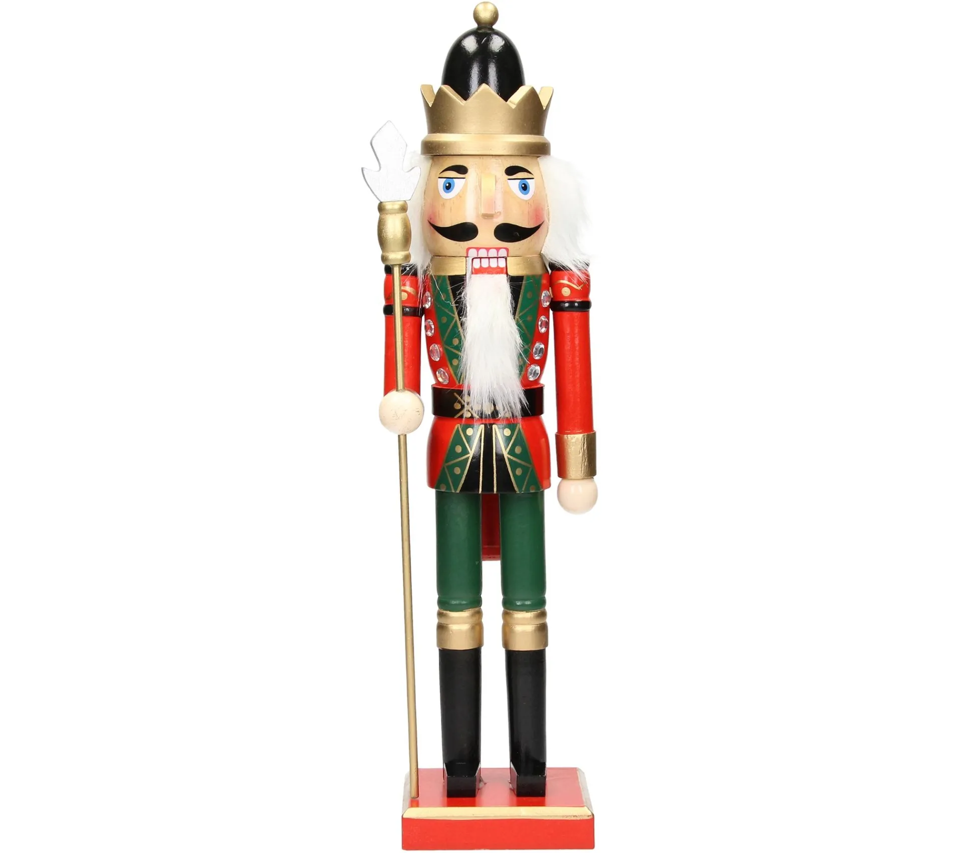 Cheap ECD GERMANY Casse-Noisette Soldat En Bois Décoration De Noël Traditionnel Couronne Noir 38Cm